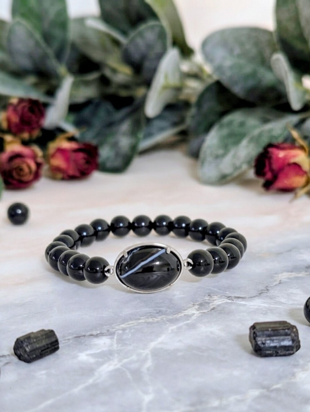Onyx/Agate Bracelet